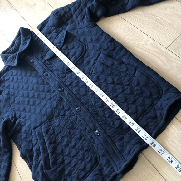 J. Crew Knit Goods Quilted Cotton Button Up Jacket in Navy Men’s Size S - Picture 10 of 10
